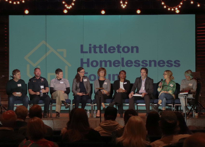 Speakers discuss homelessness in Littleton and the surrounding metro area during a community forum on Oct. 21.